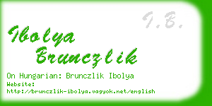 ibolya brunczlik business card